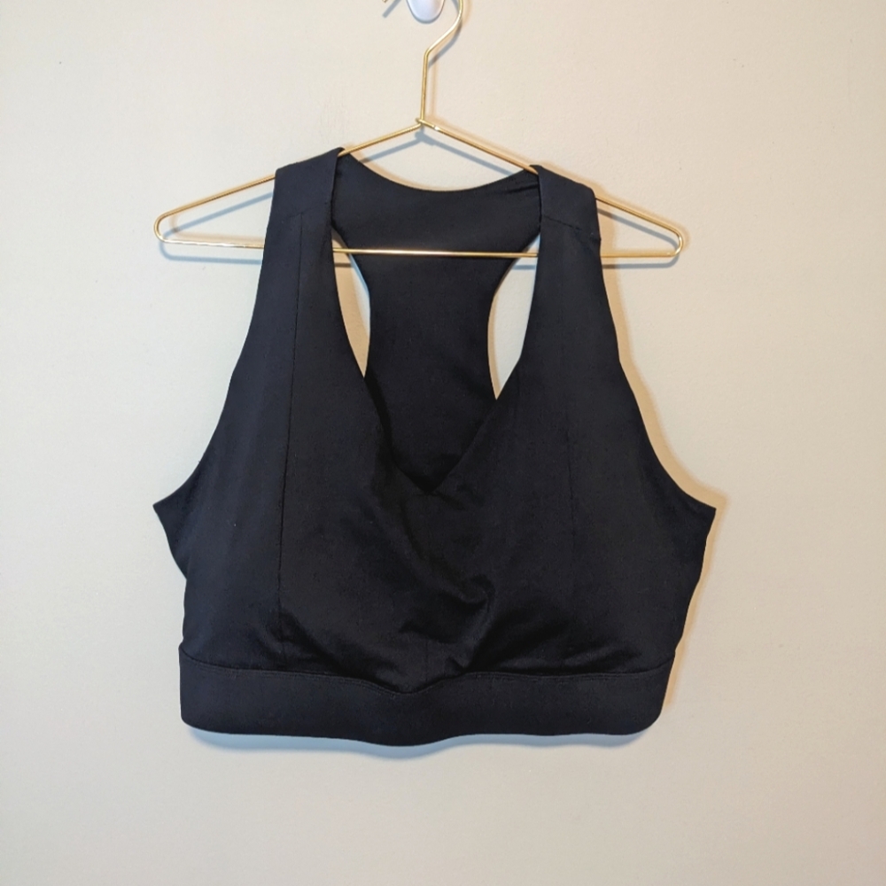 Fabletics Black Padded Workout Bra, size 2X